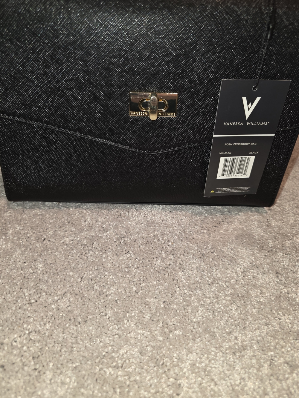 Vanessa Williams Black Posh Crossbody Bag